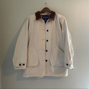 Land's End Vintage Khaki Chore Coat Jacket Large